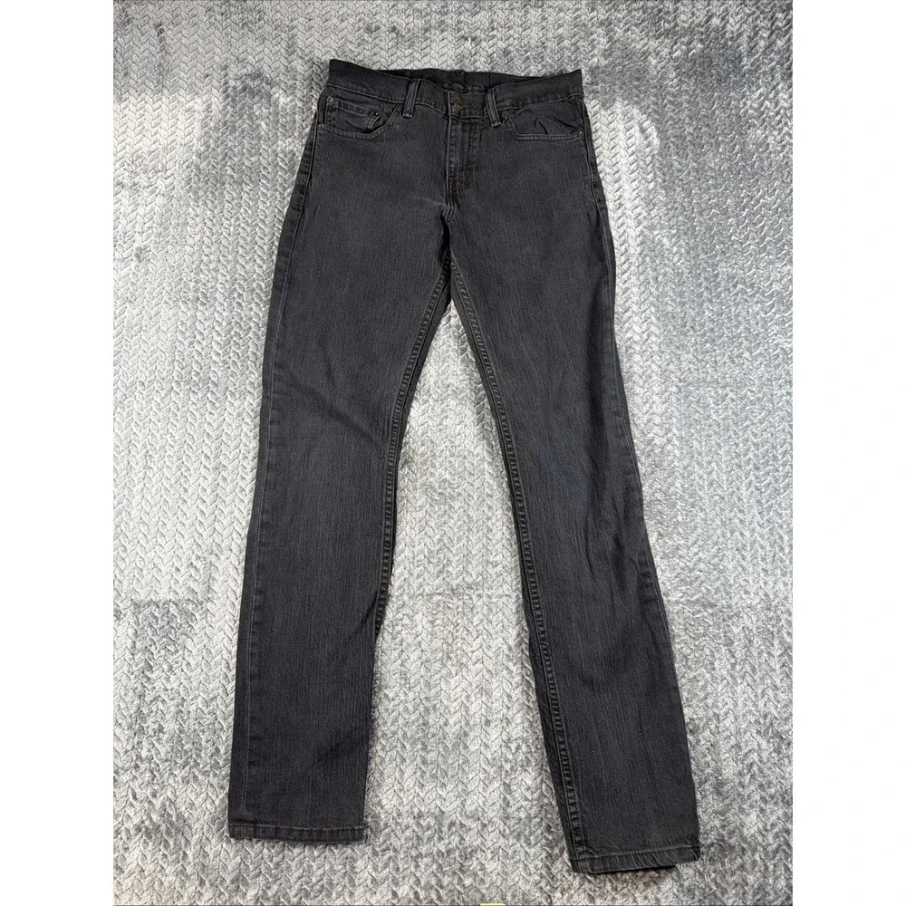 Levi's 511 Jeans Men 32x30 Straight Leg Black Denim Levi's Black Jeans